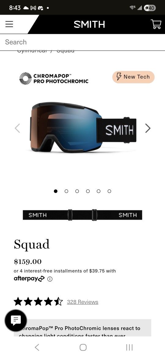 Smith Goggles For Snowboard, Bike, Etc