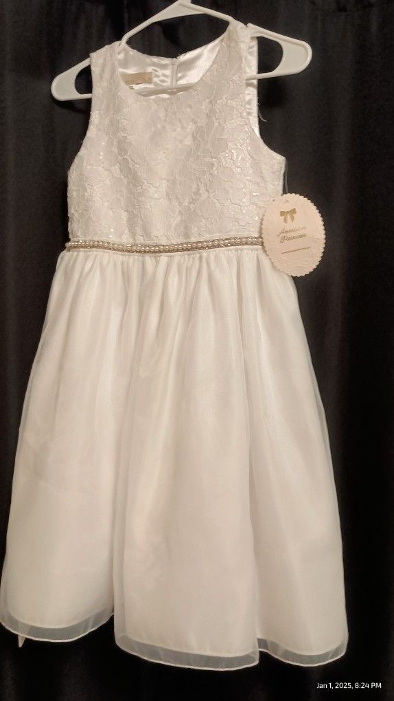 Size 14 Girls White Dress