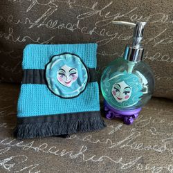 Disney Leota Soap Dispenser And Towel 
