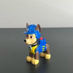 Paw Patrol Chase Toy Figure Rescue Dog Action Pup 2.5in Cake Topper Spin Master