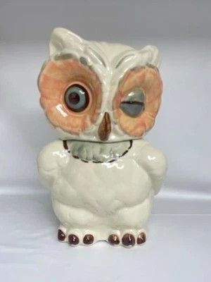 Vintage 1940's Shawnee Winking Owl Cookie Jar