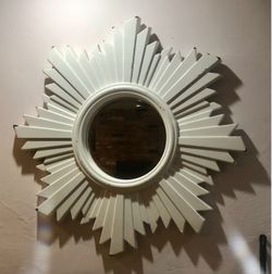 Big mirror wall in white
