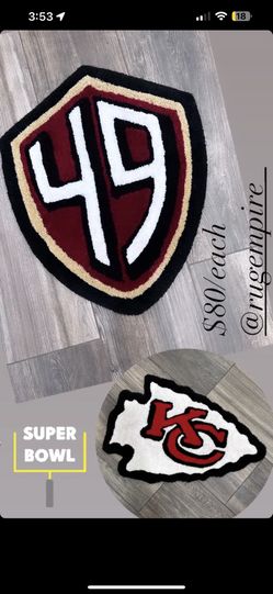 Custom 49er Chiefs Rugs