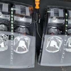 07-13 Chevrolet Silverado LED Headlights Luces Micas Calaveras Faros Faroles Chevy