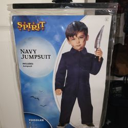 Toddler Navy Jumpsuit Halloween Costume 