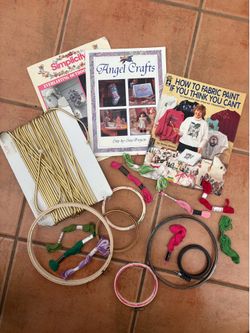 (ALL) Simplicity Everlasting Outdoor Florals, Angel Crafts, and How to Fabric /embroidery hoops, skeins