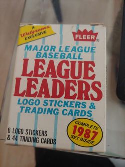 1987 fleer league leaders baseball card set