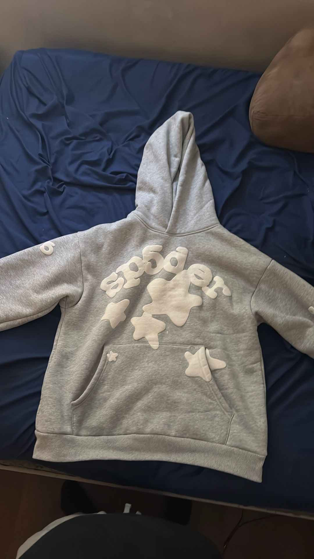 Grey spider hoodie