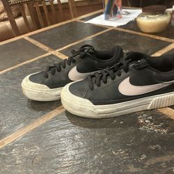 Cute Purple Black And White Nike Platforms