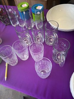 Etched Glass Drinkware Set – Mugs and Tumblers