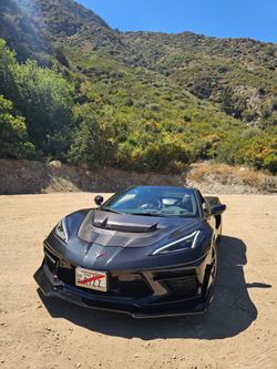 2020-2024 Corvette C8 Stingray Evo Style Front Lower Chin Splitter Gloss Black