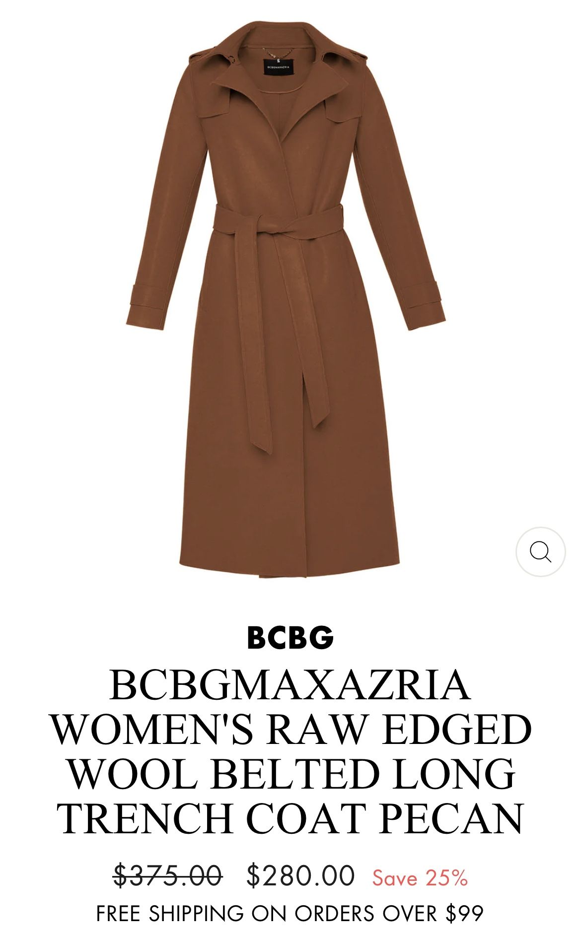 Bcbgmaxazria trench coat hotsell