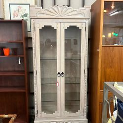 Vintage Wood And Glass Display Case