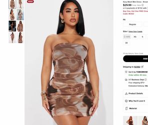 Fashion Nova Strapless Mini Dress