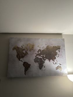 Gold Map Wall Art