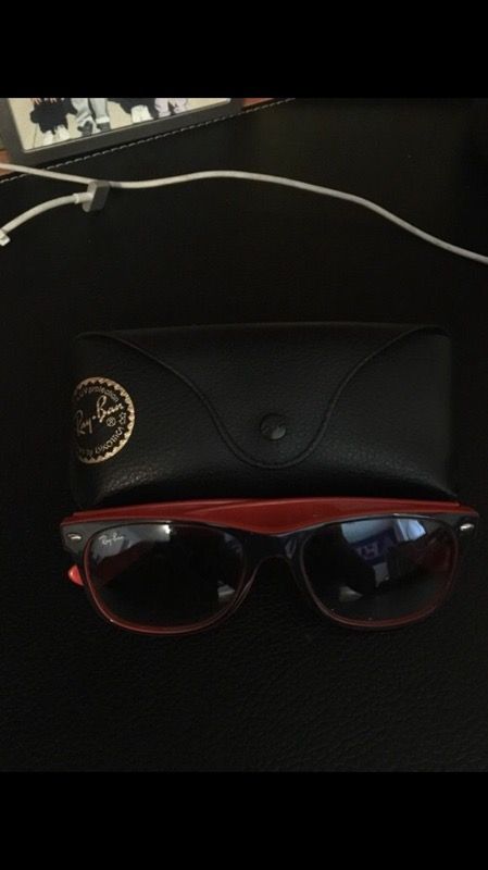 Authentic wayfarer Raybans blue and orange