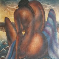 Tataa Nshue - Sand & Acrylic paint