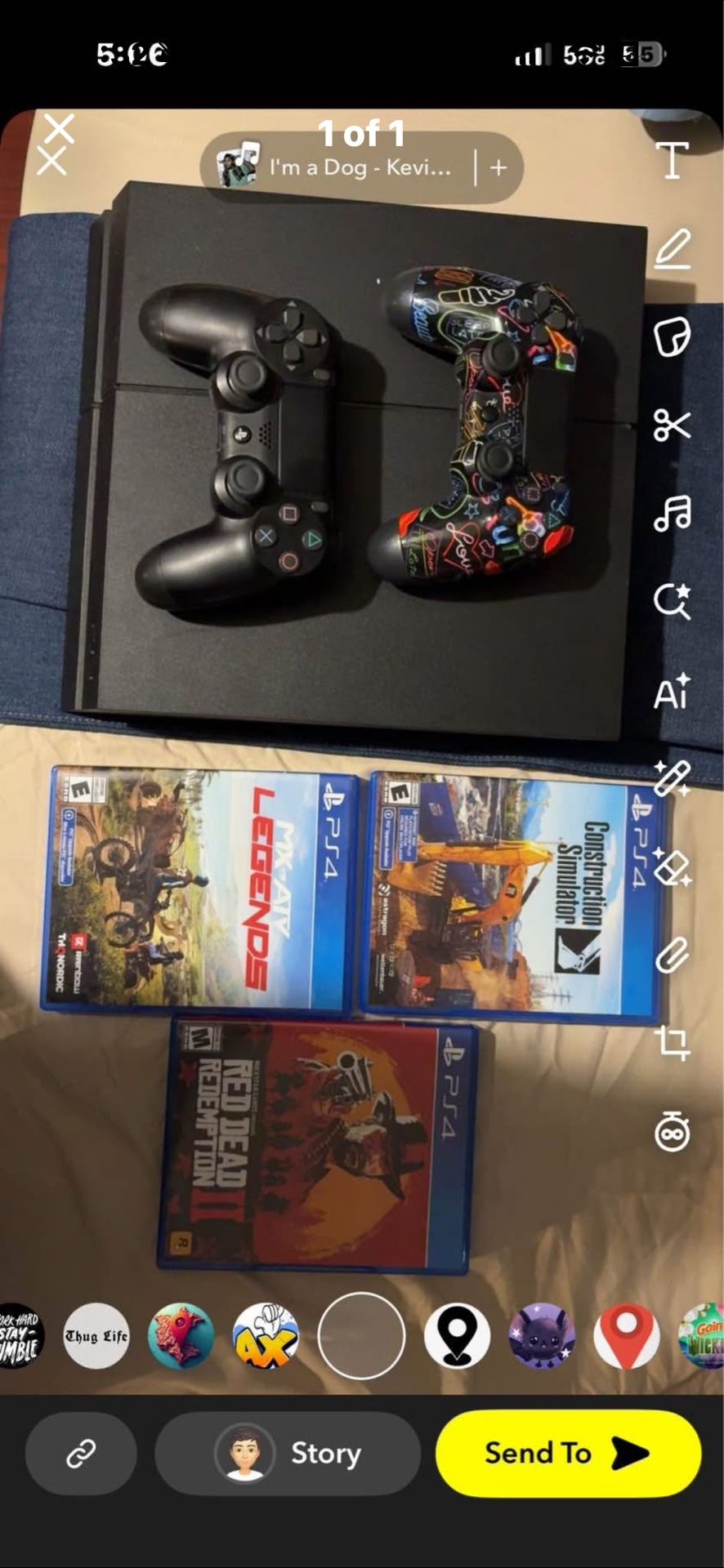 PS4 With Three Games And Controllers