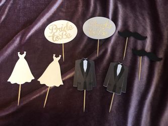 Wedding Cupcake Toppers