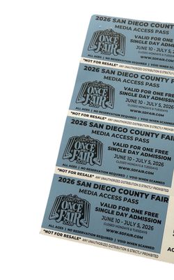 Set of 4 county fair tickets