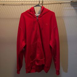 Men’s Red Champion Zip-Up Hoodie XL