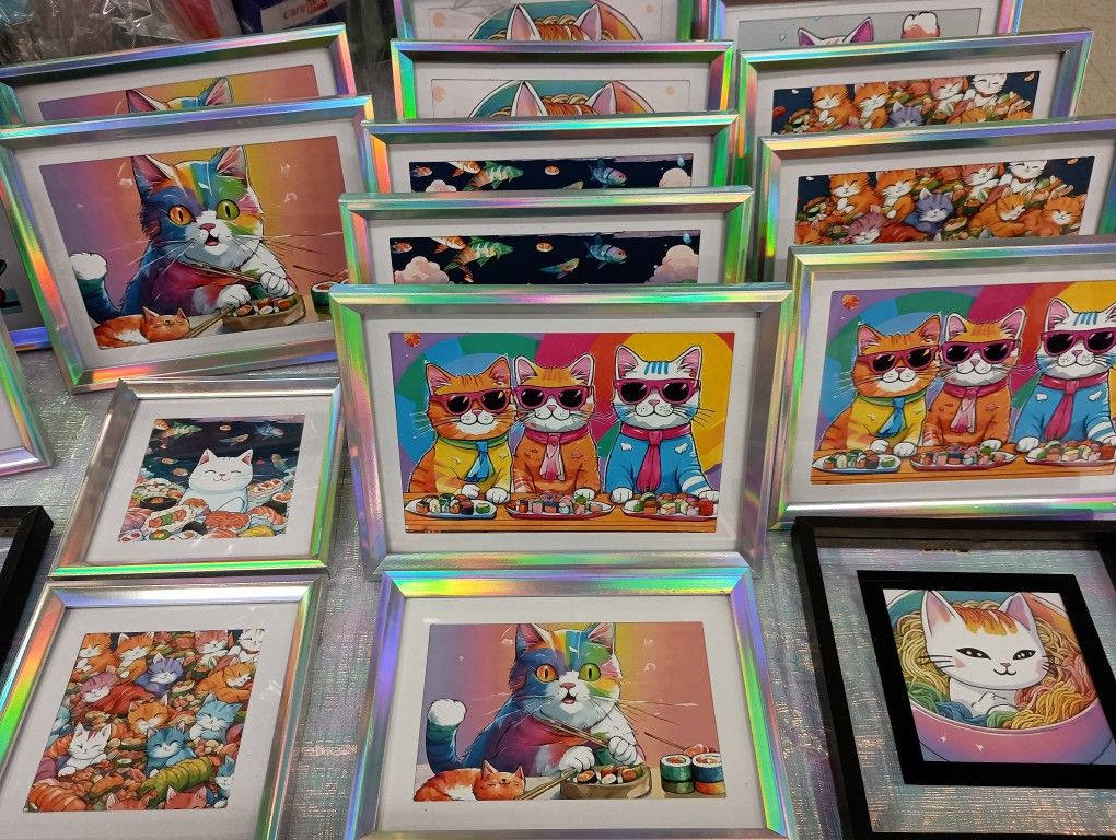 Sushi Cat Printed Digital Art