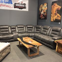 New & In Stock! Customizable Fabric Power Sectional Only $1999! 