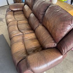 Leather Recliner Couch 