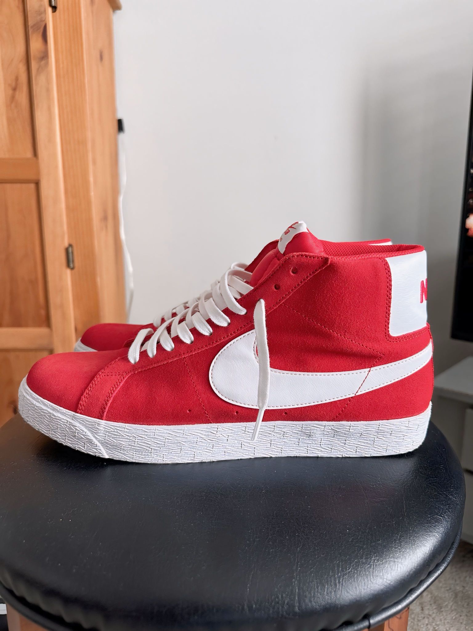 Red Nike Blazer Mid (Size 13)