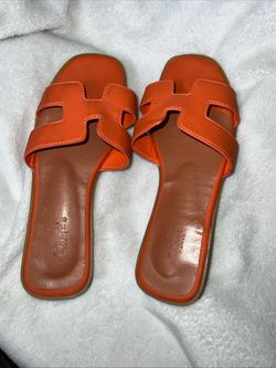 Hermes Paris Orange Sandles