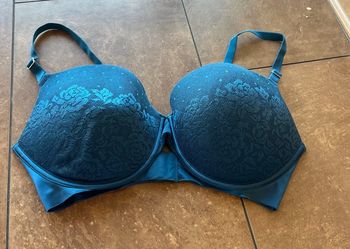 Teal Lace Underwire Push-Up Bra