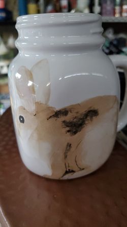 Rabbit bunny jar mug