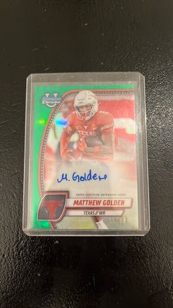 Matthew golden college signed card