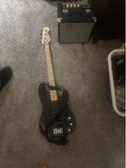 Fender P bass and amp