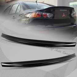 For 2008-2017 Mitsubishi Lancer EVO 10 Black ABS Rear Trunk Duck Lid Spoiler -(2-SP-MSEVO-X-A0BK