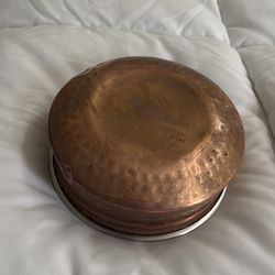 Vintage copper and bronze hand hammered mold