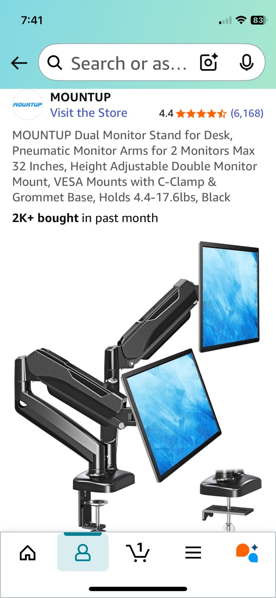 Mount Up Double Monitor Stand