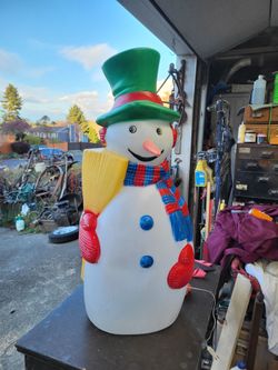 Vintage 40" blow mold snowman