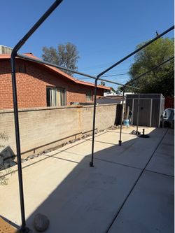 Metal frame for covering