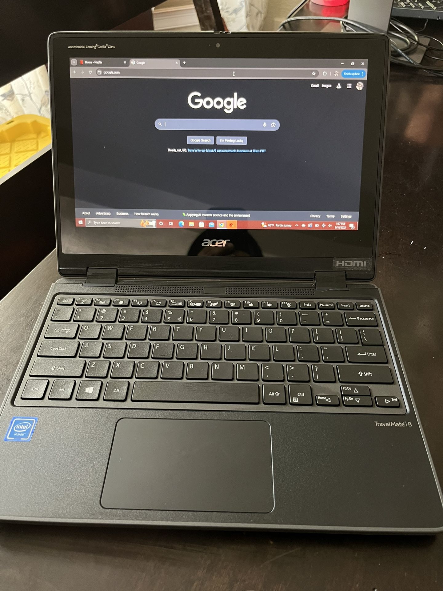 ACER TravelMate Spin Laptop 4GB RAM 64 GB SSD WINDOWS PRO EDUCATION INSTALLED