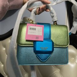 Kate Spade Bijou Metallic Color-blocked Mini Top-handle Bag