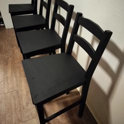 Black Ikea Jokkmokk Bar Stools