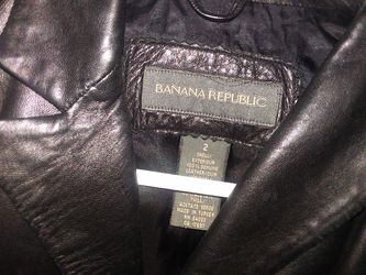 Banana republic black leather jaket