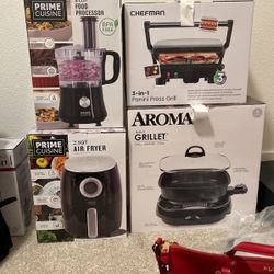 Air Fryer, Grill Skillet, Rainfall Shower Head, Rice, Cooker, Food, Processor, Panini, Grill, Neck, Massager, Pots, And Pans 