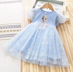 New! 🩵 Girls Stunning Elsa Dress, Size for 7 yr old 🩷