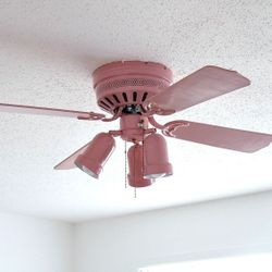 Pink Ceiling Fan - Small Room