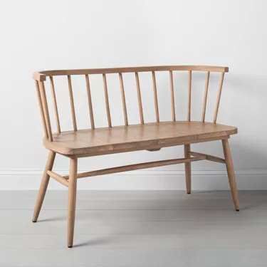 Shaker Dining Bench with Curved Back - Hearth & Handâ„¢ with Magnolia