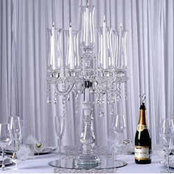 5 Arm Crystal Candelabra