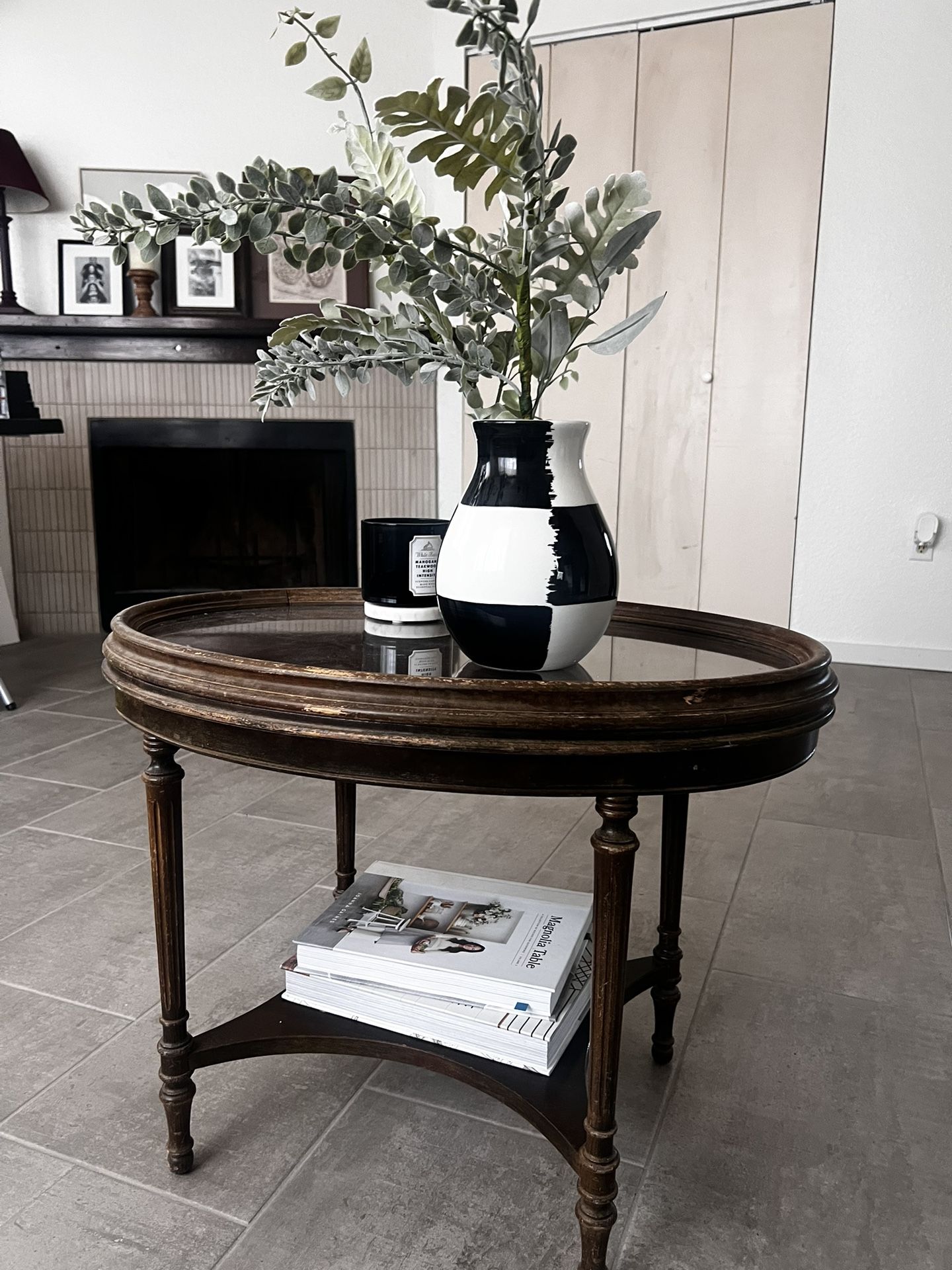 Vintage Antique Coffee Table Side Table