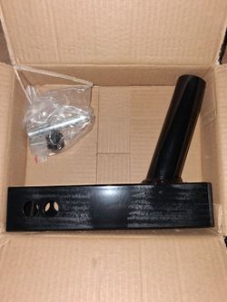 Black Steel Trailer Hitch Flag Mount